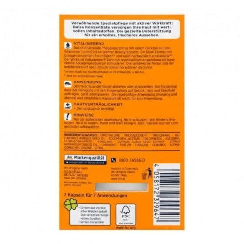 Balea – Concentré de Vitamine C, 7 Capsules
