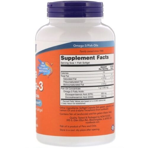 Now Foods – Ultra Omega 3 500 EPA/250 DHA, 180 Gélules