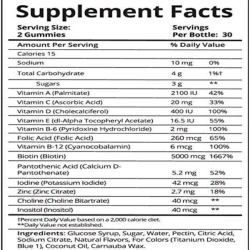 SugarBearHair – Vitamines pour cheveux, 60 unités